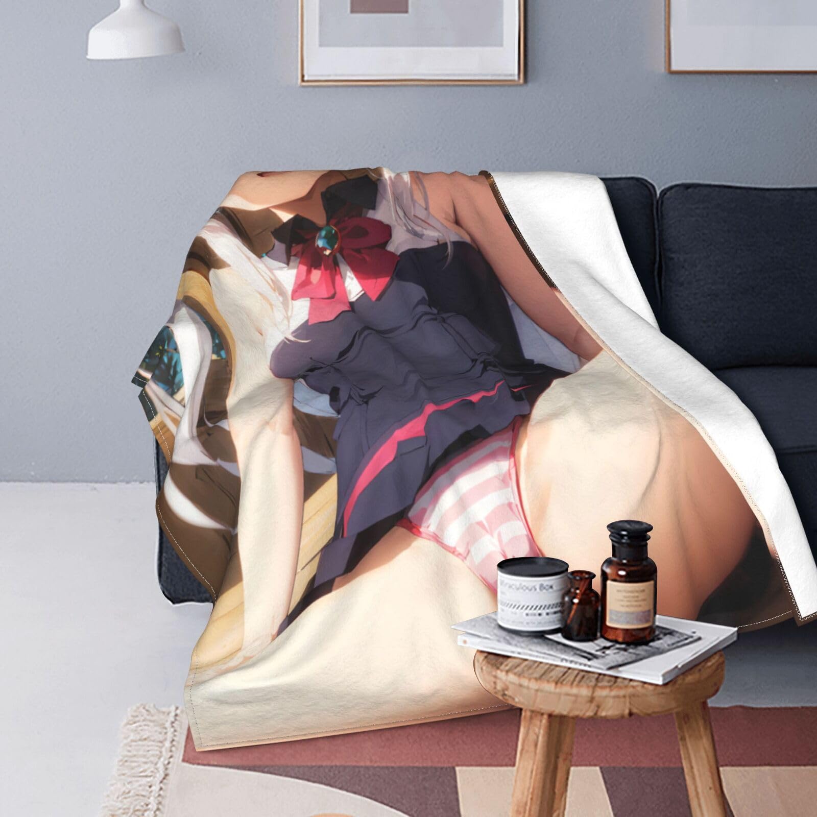 Amazon｜ブランケット 毛布 セクシー アニメ柄 異世界のんびり農家